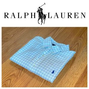 (Choose 3 for $75) White plaid button down, Ralph Lauren dress shirt